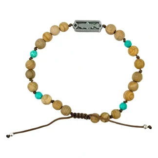 Sight Line Provisions Bead Bracelet Trout Sandalwood & Turquoise - Your Premium Fishing Gear Store Rods Lines Baits Accessories* Fishing Line