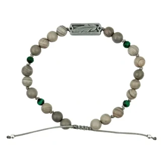 Sight Line Provisions Bead Bracelet Feather Grey & Malachite - Your Premium Fishing Gear Store Rods Lines Baits Accessories* Fishing Line