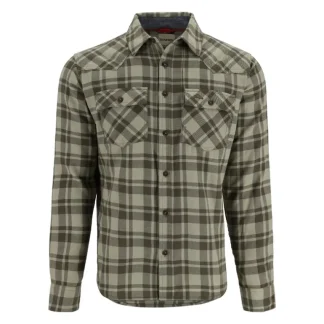 Simms Santee Flannel Pale Pine Shadow Box Plaid - Your Premium Fishing Gear Store Rods Lines Baits Accessories* Fishing Line