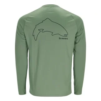 Simms Tech Tee Artist Series Trout Outline/Field - Your Premium Fishing Gear Store Rods Lines Baits Accessories* Fishing Line