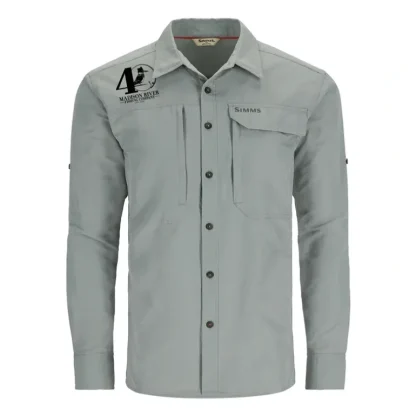 Simms 40th Logo Guide Shirt Cinder - Your Premium Fishing Gear Store Rods Lines Baits Accessories* Fishing Line