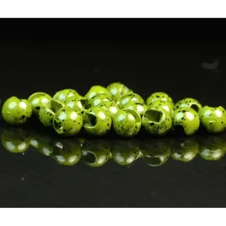 Slotted Tungsten Beads - Mottled Olive - Your Premium Fishing Gear Store Rods Lines Baits Accessories* Fishing Line