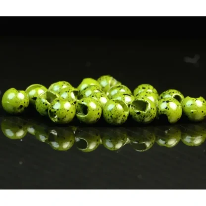 Slotted Tungsten Beads - Mottled Olive - Your Premium Fishing Gear Store Rods Lines Baits Accessories* Fishing Line