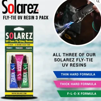 Solarez Fly Tie UV Resin 3 Pack-5g - Your Premium Fishing Gear Store Rods Lines Baits Accessories* Fly Fishing