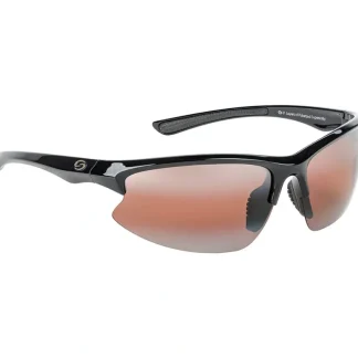 Strike King SG-S1163 Eufala Sunglasses Dark Amber Brown Black Frame Half Rim - Your Premium Fishing Gear Store Rods Lines Baits Accessories* Fishing Line