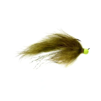 Tactical Hot Head Jig Zonker Olive Barbless - Your Premium Fishing Gear Store Rods Lines Baits Accessories* Shop All