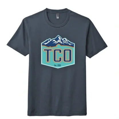 TCO Logo T-Shirt - Fish Mountain Crest - Your Premium Fishing Gear Store Rods Lines Baits Accessories^ Flash Sale