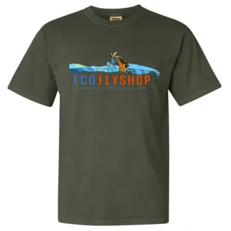 TCO Logo T-Shirt Deyoung Brown Trout Riser - Your Premium Fishing Gear Store Rods Lines Baits Accessories^ Store