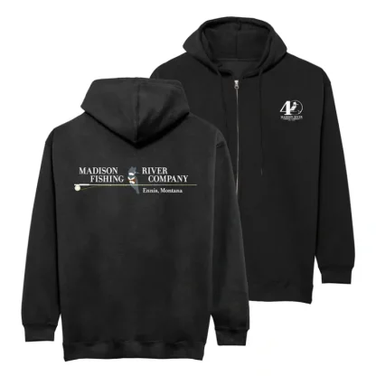 40th Logo Benchmark Full Zip Hoody Black 40th Chest Logo, Logo Back - Your Premium Fishing Gear Store Rods Lines Baits Accessories^ Outlet