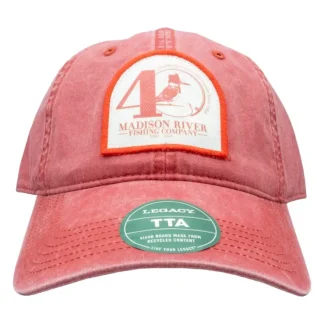 40th Logo Hat Weathered Red w/Printed Front Patch - Your Premium Fishing Gear Store Rods Lines Baits Accessories^ Best Sale