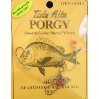 Tide Rite Hand Tied Beaded Gold Baitholder Porgy Rigs, Mustad Wide Gap - Your Premium Fishing Gear Store Rods Lines Baits Accessories^ Best