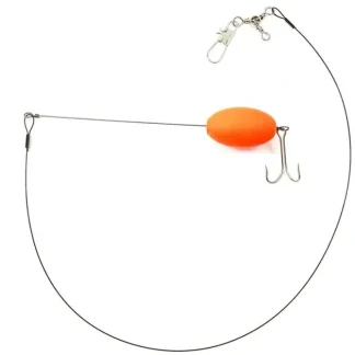 Tide Rite Hand Tied Bluefish Rig Float, Mustad Mullet Hook, Chrome (R855) - Your Premium Fishing Gear Store Rods Lines Baits Accessories^ Clearance