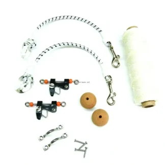 Tigress Economy Outrigger Single Rigging Kit, up to 15', White Nylon Braid - Your Premium Fishing Gear Store Rods Lines Baits Accessories^ Clearance