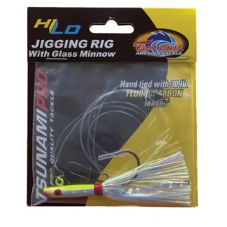 Tsunami Jigging Rig with Glass Minnow Lure - Your Premium Fishing Gear Store Rods Lines Baits Accessories^ Store