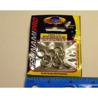 Tsunami Stainless HEAVY SOLID RINGS # 7 NEW Lure 10pack TSDR-7-10 - Your Premium Fishing Gear Store Rods Lines Baits Accessories^ Store