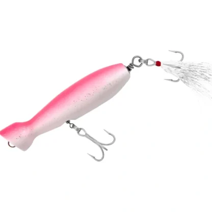 Tsunami Wood Timber Bottle Style Popper Lure 4 1/2" Pink/White Belly 1 1/2oz - Your Premium Fishing Gear Store Rods Lines Baits Accessories^ Hot