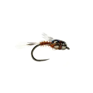 Twisted Mayfly Brown Tungsten Beadhead Barbless - Your Premium Fishing Gear Store Rods Lines Baits Accessories^ Shop