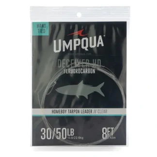 2025 Umpqua Homeboy Tarpon Leader w/Fluorocarbon Shock 8' Clear 30/50lb - Your Premium Fishing Gear Store Rods Lines Baits Accessories^ Flash Sale