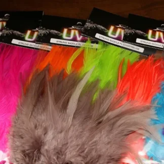 UV2 Strung Saddle Hackle - Your Premium Fishing Gear Store Rods Lines Baits Accessories^ Store