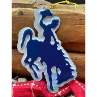 Wyoming Cowboy Blue License Plate Christmas Ornament - Your Premium Fishing Gear Store Rods Lines Baits Accessories^ Cheap