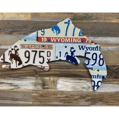 24" Wyoming Trout License Plate Art - Your Premium Fishing Gear Store Rods Lines Baits Accessories^ Cheap