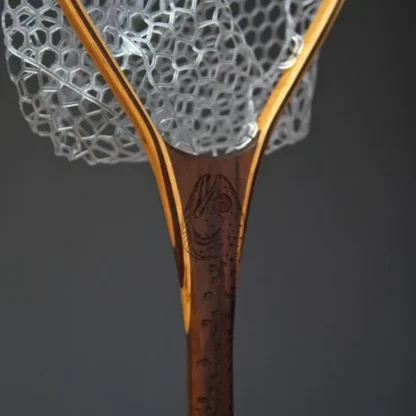 XL 18"x14" - Rainbow Trout Engraved - Natural Fly Fishing Traditional Landing Net - Your Premium Fishing Gear Store Rods Lines Baits Accessories^ Outlet
