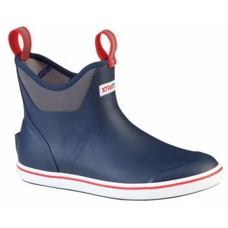 Xtratuf Men's Full Rubber Deck Boot, Navy/Red - Your Premium Fishing Gear Store Rods Lines Baits Accessories^ Best